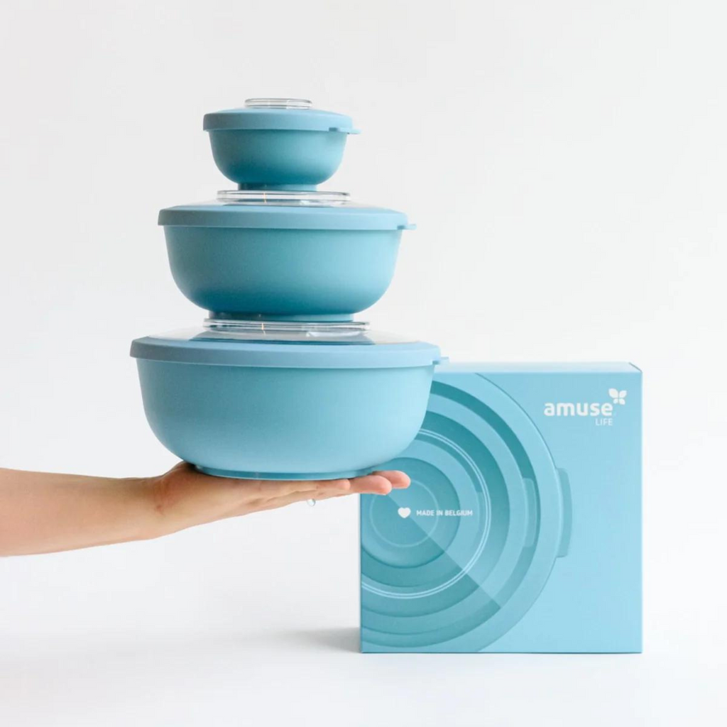 Amuse Home & Garden > Kitchen & Dining > Food & Beverage Carriers > Recyclable > BPA-free > Polypropylen > Sustainable > Amuse Bowl Collection > Blau > Tritan® > Umweltfreundlich Auslaufsichere Frischhalte und Lunch Schüssel mit Sicht-Deckel, 200 ml - 1000 ml - 2000 ml, (Blau oder Rosa)