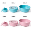 Amuse Home & Garden > Kitchen & Dining > Food & Beverage Carriers > Recyclable > BPA-free > Polypropylen > Sustainable > Amuse Bowl Collection > Blau > Tritan® > Umweltfreundlich Auslaufsichere Frischhalte und Lunch Schüssel mit Sicht-Deckel, 200 ml - 1000 ml - 2000 ml, (Blau oder Rosa)