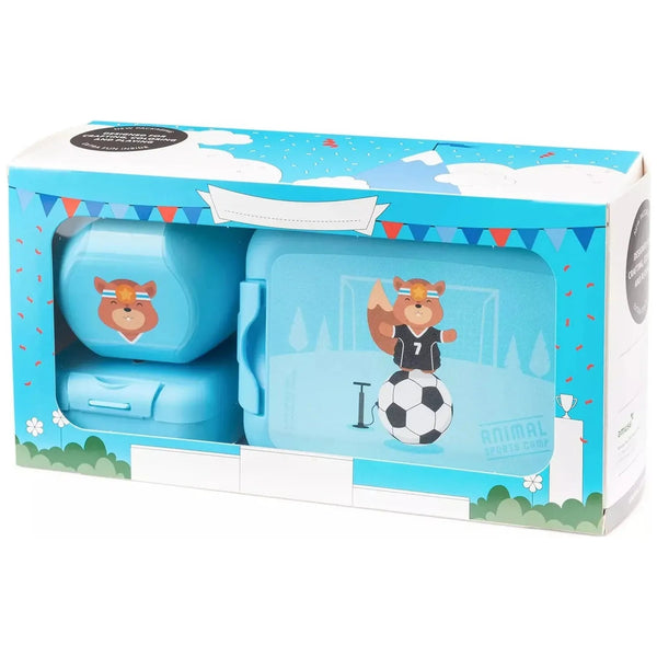 Sky Blue AMUSE Geschenkbox 3er Lunch Set – Eichhörnchen order Karneval Tiere Nilpferd