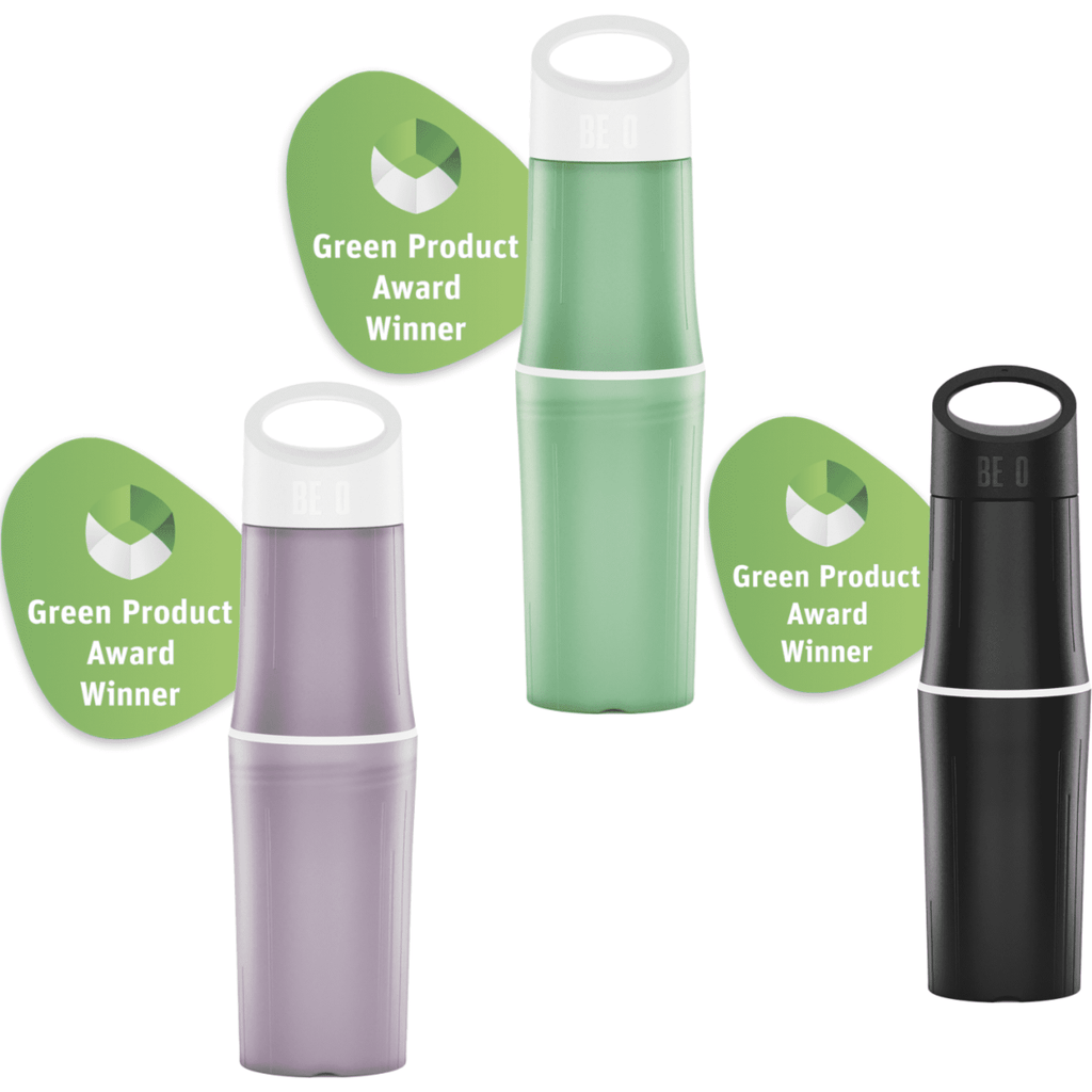 BE O Lifestyle Home & Garden > Kitchen & Dining > Food & Beverage Carriers > Water Bottles > recyclable > BPA-free > sugarcane > sustainable Trinkflasche BE O Bottle - in grün, lila oder schwarz