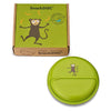 Yellow Green BentoDISC™, drehbarer Snackbehälter für Kinder - Blau, Limette und Lila