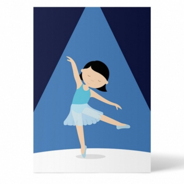 ellou Arts & Entertainment > Party & Celebration > Gift Giving > Greeting & Note Cards Postkarte Ballett - blau Postkarte Ballett von ellou – Ballerina