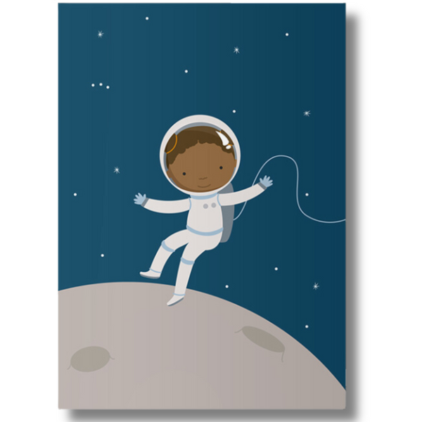 ellou Ellou - Schwarze Astronautin Postkarte