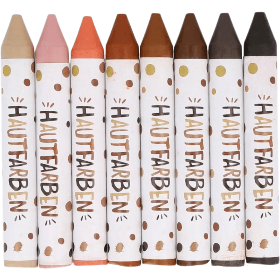 Sienna 8 Hautfarben-Wachsmalerstifte oder 8 Skin Tones Crayons