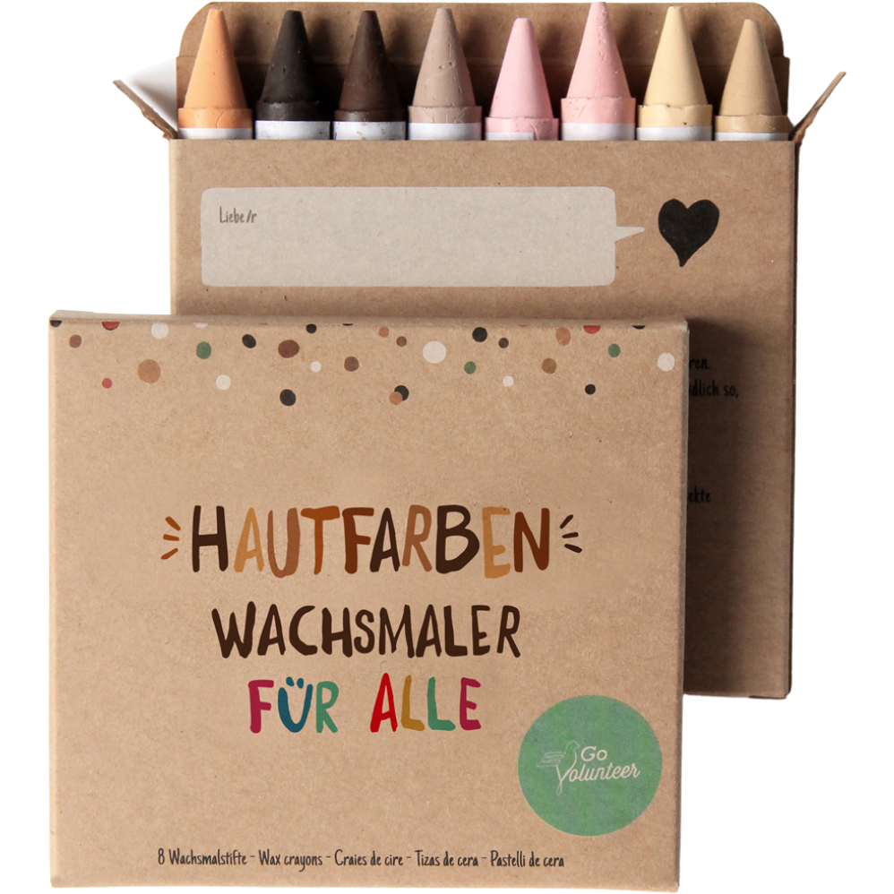 Rosy Brown 8 Hautfarben-Wachsmalerstifte oder 8 Skin Tones Crayons