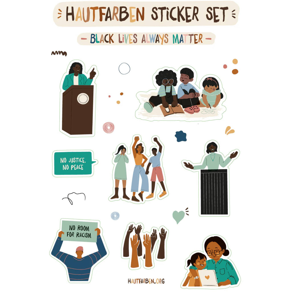 Hautfarben-Buntstifte Bürobedarf > Büroarbeitsmittel Schreibgeräte > Füller & Bleistifte Bleistifte > Zeichenbleistifte & Buntstifte Sticker-Set “Sticker für alle”