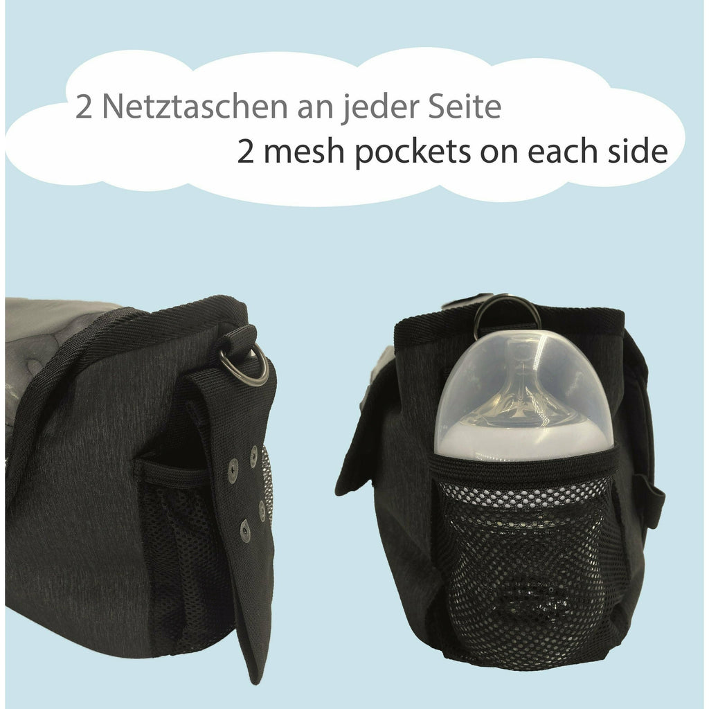 HECKBO Baby Stroller Accessories Kinderwagentasche mit Feuchttuch- & Smartphonetasche