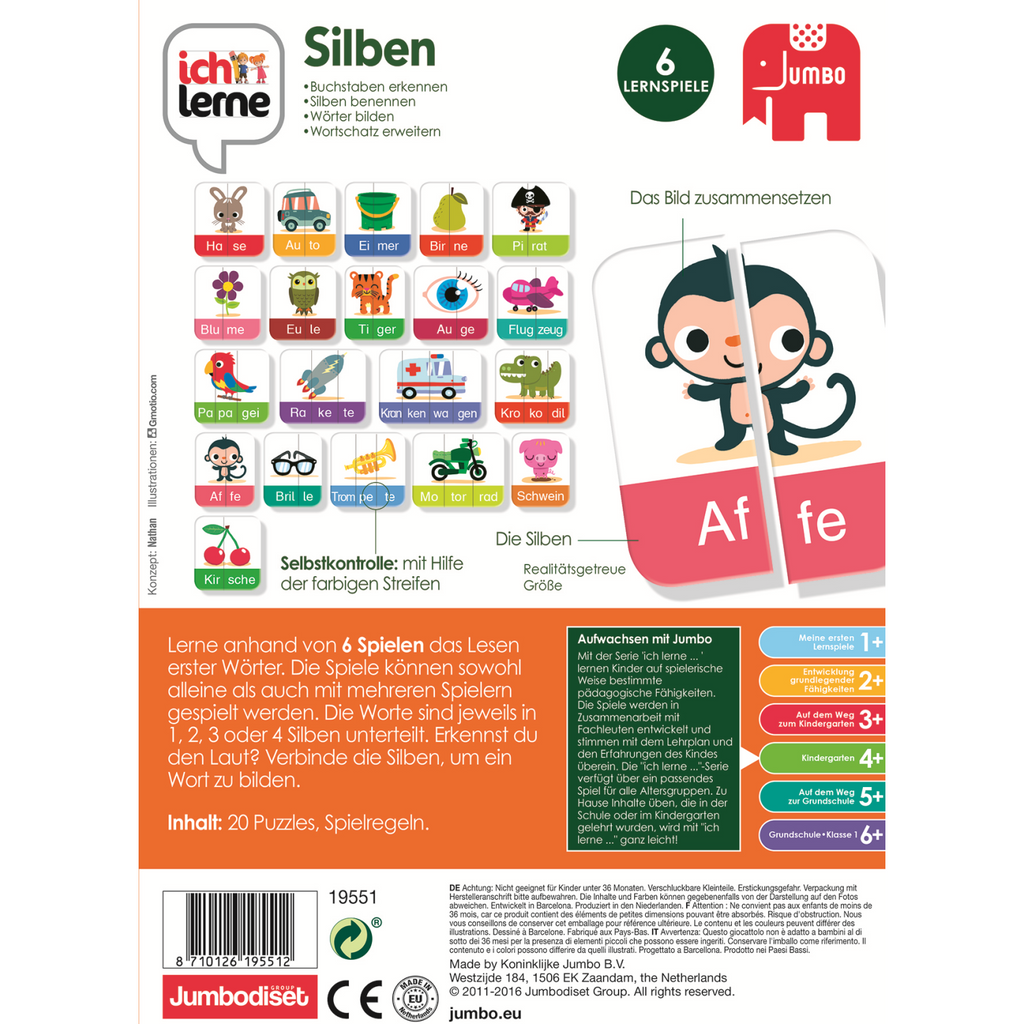Jumbo Toys & Games > Toys > Educational Toys > Educational Flash Cards Ich Lerne Silben