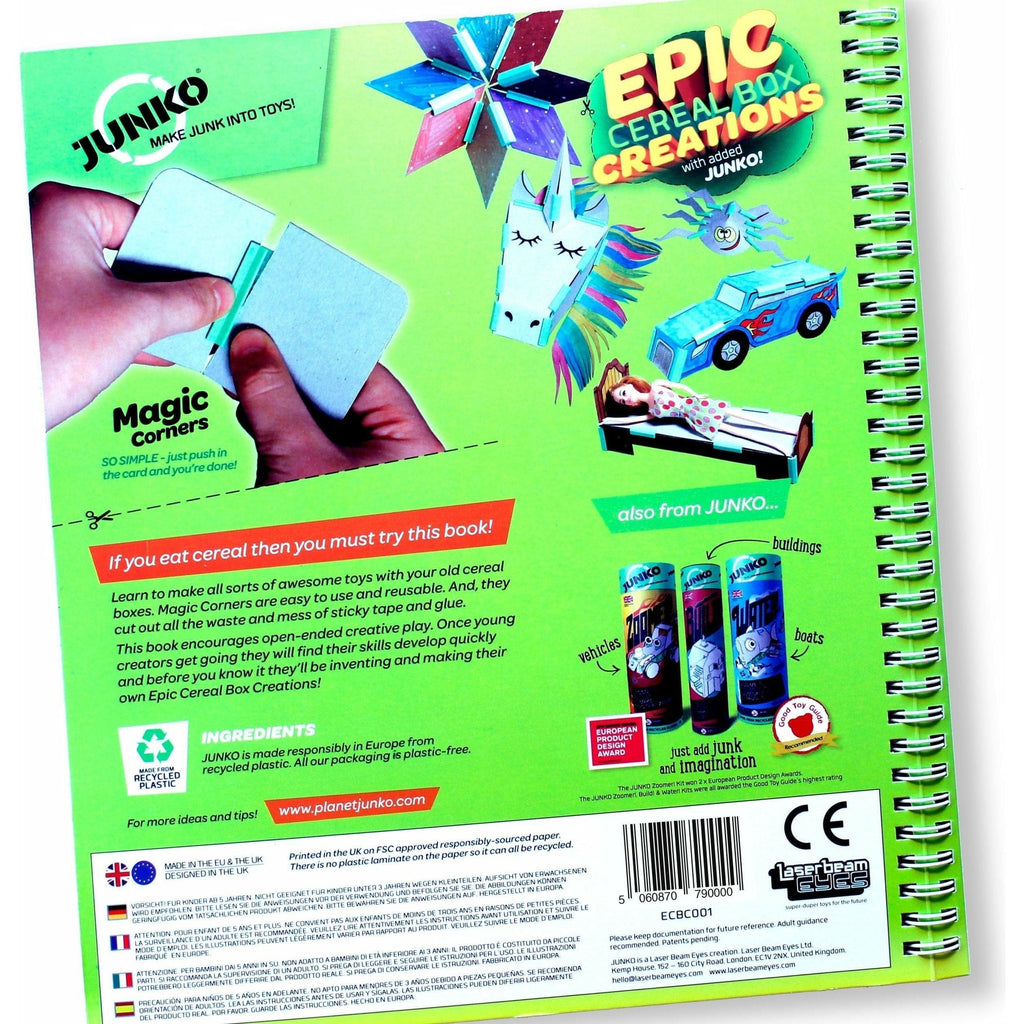 Light Green Epic Cereal Box Creations Buch (mit JUNKO Eckclips)