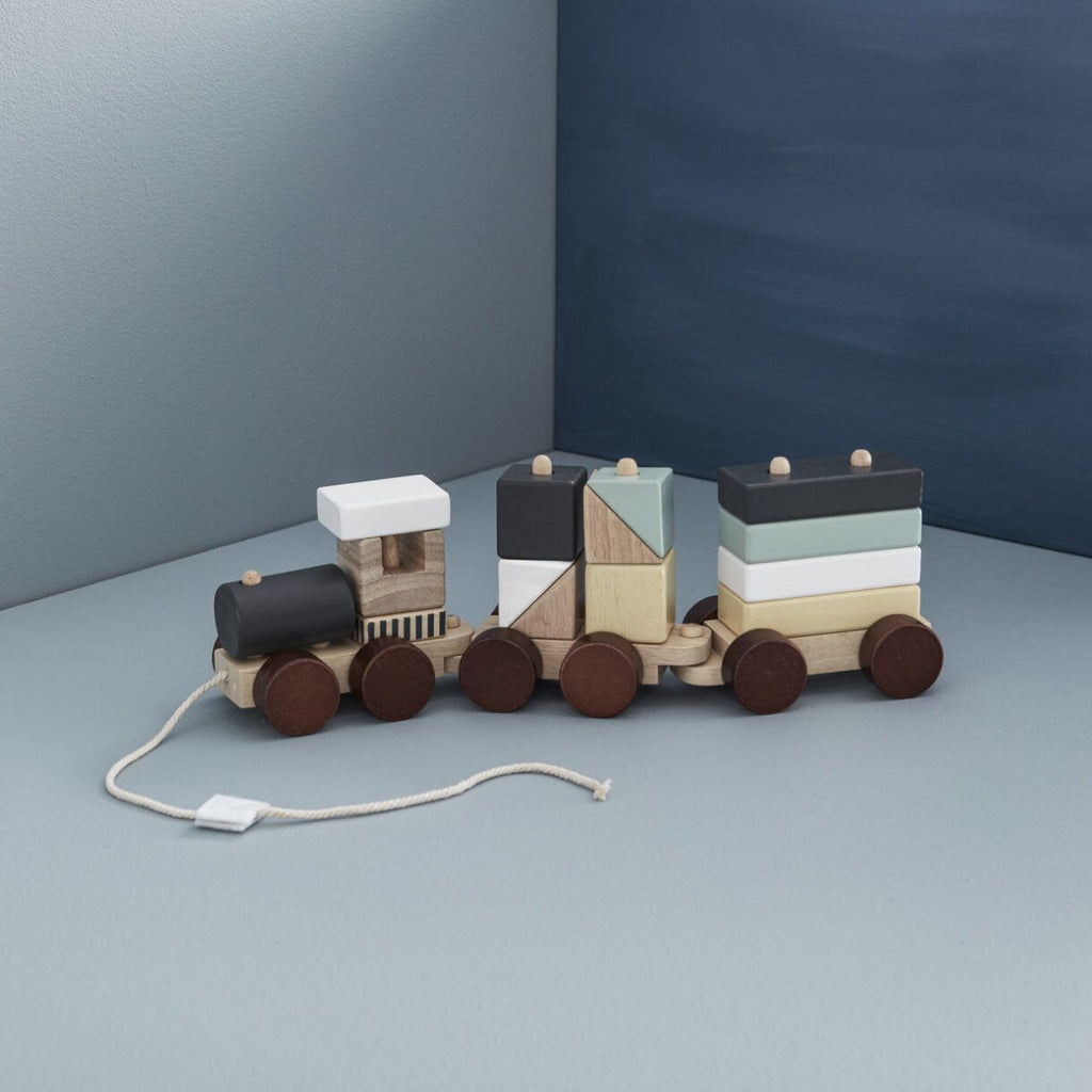 Kids Concept Toy Trains & Train Sets Kids Concept Zug mit Holzklötzen Edvin