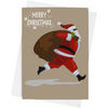 Rosy Brown Afro Black Santa Merry Christmas