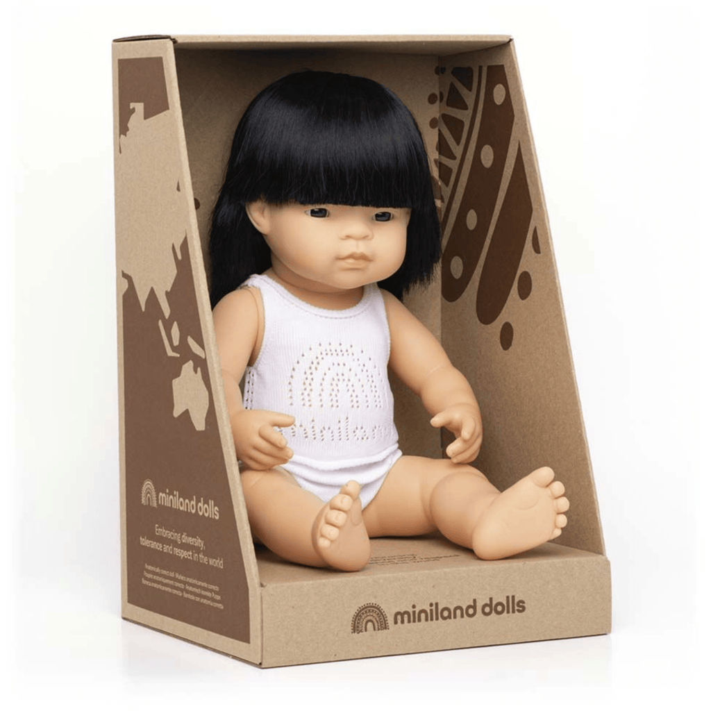 miniland Toys & Games Toys>Dolls, Playsets & Toy Figures>Dolls miniland Babypuppe asiatisches Mädchen 38cm