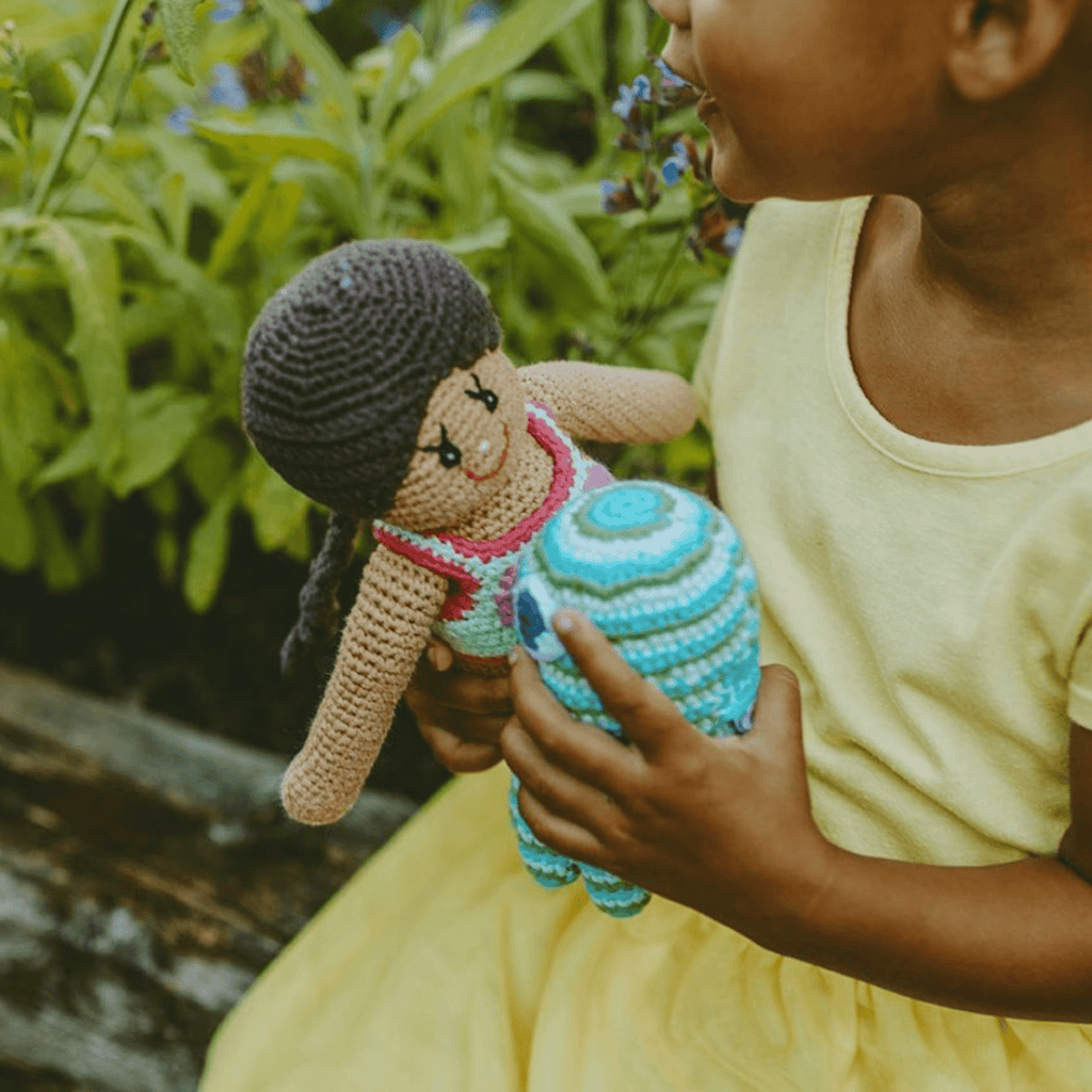 Pebblechild Pebble: Rosa & Creme Meerjungfrau mit und ohne Rasselfunktion