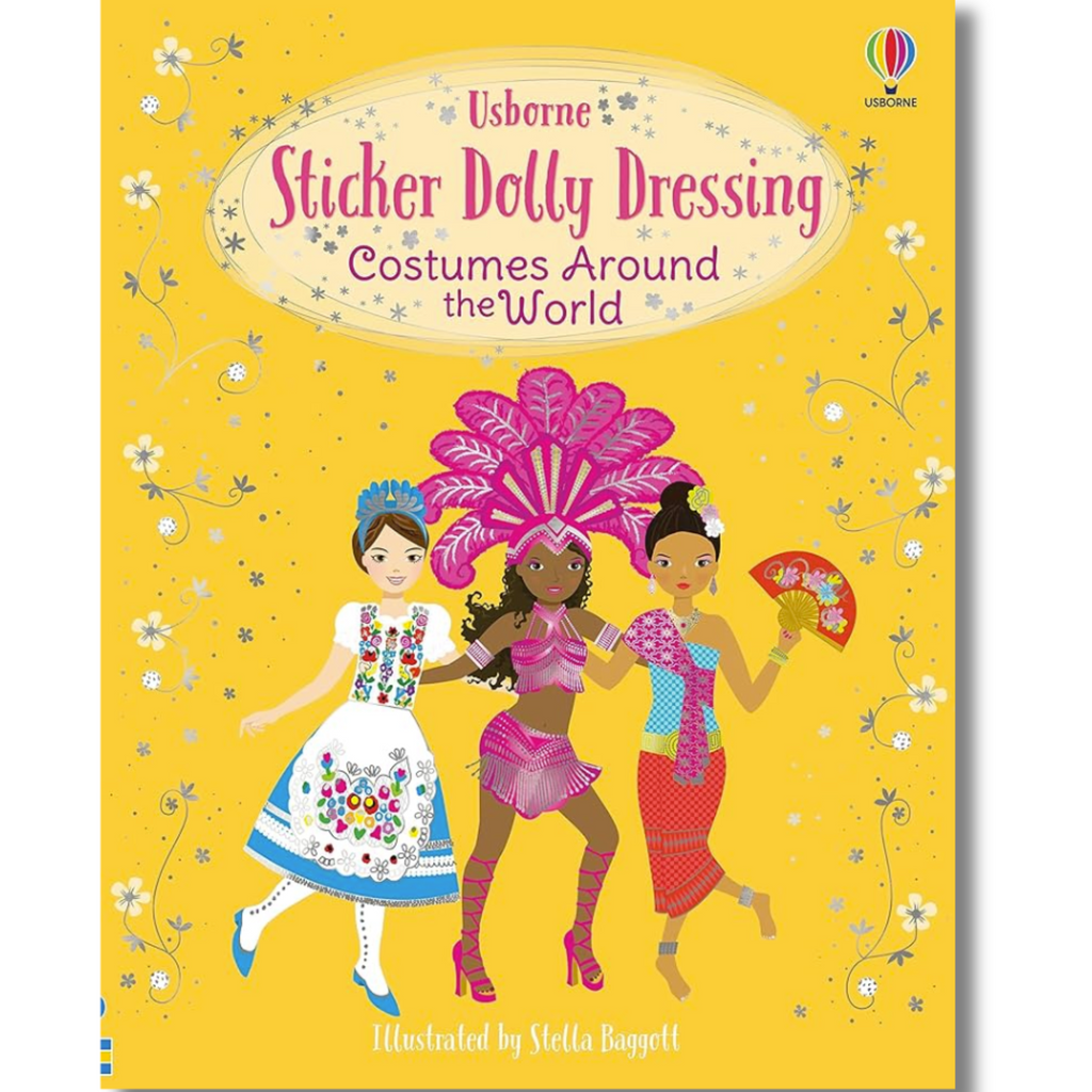 Sandy Brown Sticker Dolly Dressing Costumes Around the World