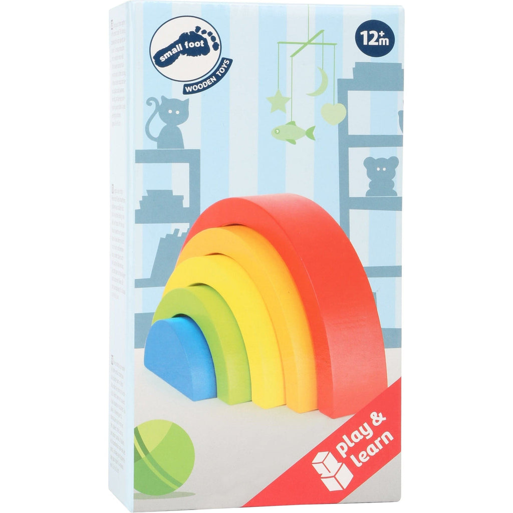 Small Foot Montessori Holzbausteine Regenbogen