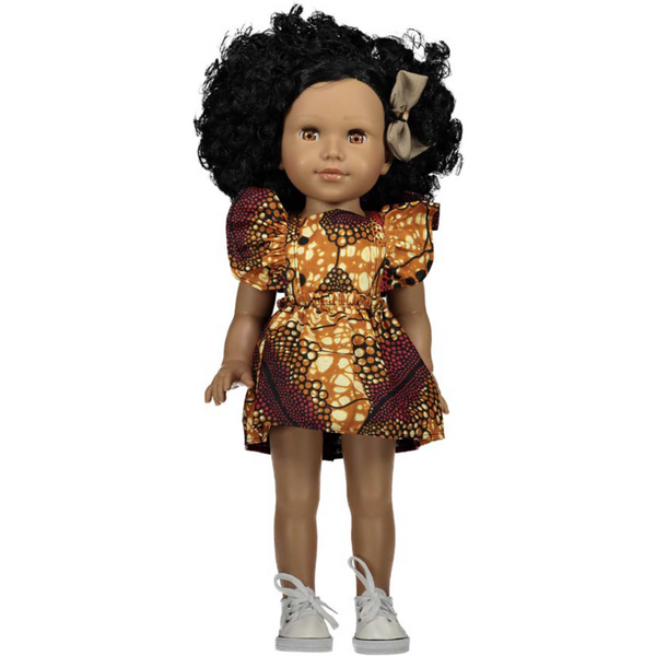 Dark Slate Gray Urbidolls – Puppe Imany mit schwarzen Locken