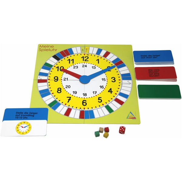 Wissner GmbH Toys & Games > Toys > Educational Toys > Game Board > Numbers > Learning > Playful Practice > Leaning Clock & Time > Analog & Digital Clock Displays > Motivation > Playful Competition MATHESPIEL - UHRZEIT aus RE-Wood®